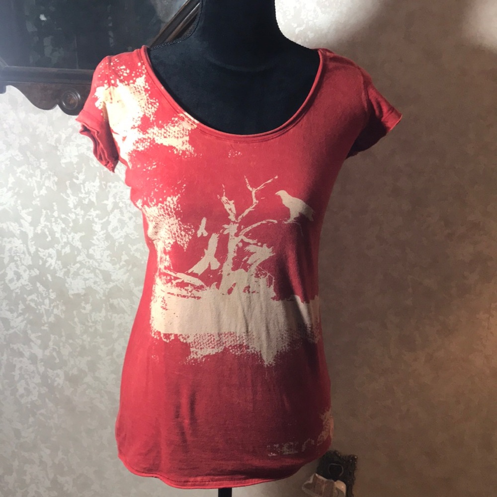 CeCiCo Red Short sleeved Shirt - Size L